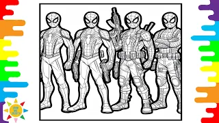 Military Version of Spider-man Coloring Pages | Spiderman Markers Coloring | @drawandcolortv