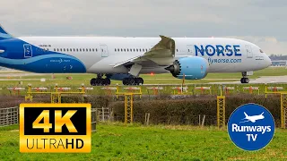 10 Landings in 3 minutes - Watch amazing pilots land in crosswinds at London Gatwick Airport 2023