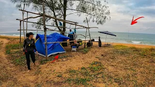 Acampamento ⚠️ VOLTEI ONDE MORA O PERIGO! Você Arriscaria??? | Pescaria de Praia.