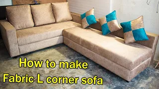 (Top1model) #how to make Fabric L corner sofa ,corner sofa making, Premium Fabric l corner sofa make