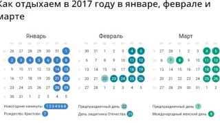 Выходные и праздничные дни в 2017 году