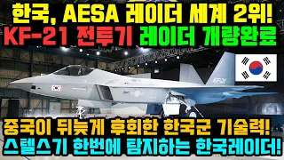 [긴급속보] KF-21 전투기 AESA 레이더 최신형 개발!