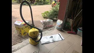 Test odkurzacza KARCHER WD3 z workiem wielorazowego użytku TPRO-TECH.