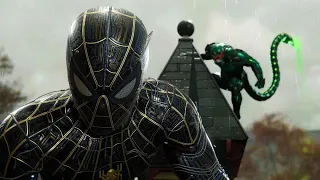 Spider-Man vs Scorpion in Spider-Man No Way Home Black and Gold Suit Marvel's Spider-Man Remastered