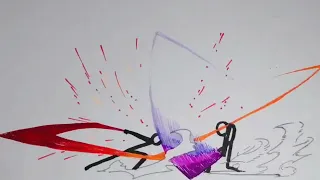 stickman Sword fight flipbook animation #shorts