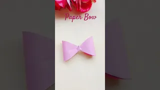 How to make Paper Bow//DIY Easy Paper Bow #shorts #art #papercraft