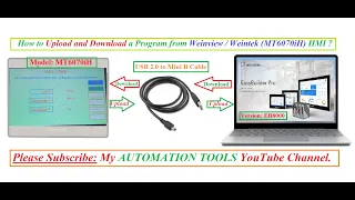 How to Upload and Download a Program from  Weinview/Weintek (MT6070iH) HMI?