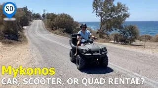 Getting Around Mykonos by Bus, Car, Scooter, or Quad Rental