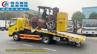 Testing Before Delivery-Sinotruk HOWO 4MT 4T Tilt Tray Flatbed Towing Wrecker Truck