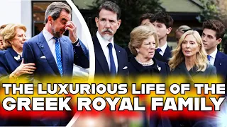 the luxurious life of the Greek royal family after the death of King Constantine II.