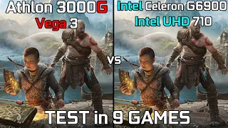 Athlon 3000G vs Intel Celeron G6900 - Test in 9 Games