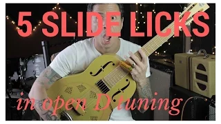 5 Slide Licks in Open D (or E)  - Blues Guitar Lesson with RJ Ronquillo | How To Play Slide Guitar