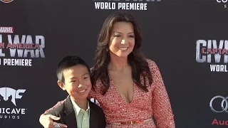 Ming-Na Wen "Captain America Civil War" World Premiere Red Carpet Fashion Broll