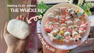 🎀Making CLAY keychains and charms using cold-porcelain Air Dry Clay ( Clay Artist Vlog)