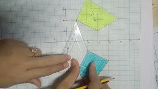 MATHS F5 HOW TO FIND CENTER OF ROTATION USING TRIANGLE RULER by tecer jAzz