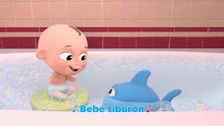 Bebe Tiburón Itsy bitsy araña | Hello Tiny en Español | Karaoke infantiles para bebes
