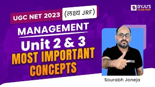 UGC NET June 2023 | UGC NET Management Unit 2 and 3 Most Important Concepts | Sourabh Sir