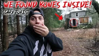 WE FOUND BONES EXPLORING AN ABANDONED HOUSE IN SCARY WOODS!