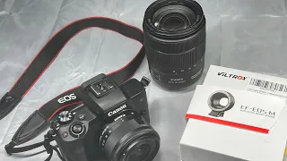 Installing the Viltrox EF-EOS M Adapter on Canon EOS M50 with the Canon EFS 18-135mm f/3.8 Lense