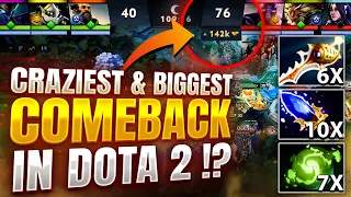 WTF JUST HAPPENED?! 142k BIGGEST Comeback in Dota 2 EVER !!