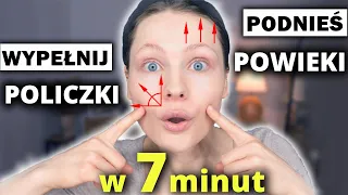 lifting POWIEK * POLICZKÓW bez SKALPELA ! 🔪 opadające powieki * MASAŻ * ćwiczenia * joga twarzy