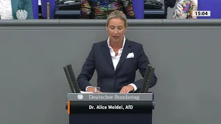 AKTUELL : REDE DR. ALICE WEIDEL ( AFD ) AM 25.AUGUST IM DEUTSCHEN BUNDESTAG IN BERLIN.