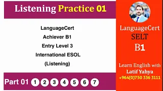 LanguageCert B1:  4 Parts Listening test 01 #englishwithlatif