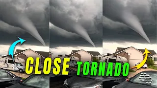 Person Filming a Tornado While Standing outside of the House