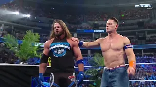 AJ Styles defiende a John Cena de Jimmy Uso & Solo Sikoa - WWE Smackdown 15/09/2023 (En Español)