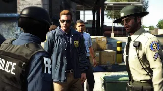 GTA 5 Mission - Police Michael, Police Franklin and Police Trevor Stealing Documents for FIB