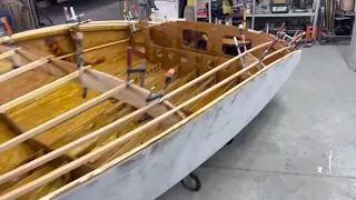 Строительство деревянной лодки КС 400 / production of a wooden boat KS 400