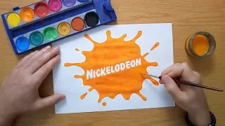 old Nickelodeon logo - painting