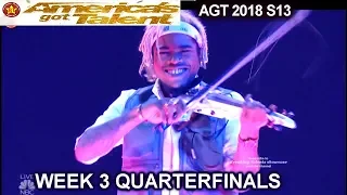 Brian King Joseph Violinist  "Centuries" FANTASTIC QUARTERFINALS 3 America's Got Talent 2018 AGT