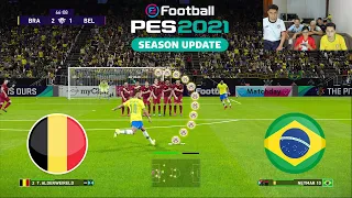 BRAZIL x BELGIUM WITH NEYMAR INSPIRED! PES WORLD CUP 2021 GAME 2 ‹ Rikinho ›