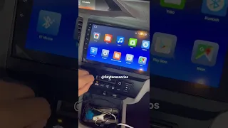 Central multimídia Android 12 com espelhamento CarPlay sem fio no Civic G9