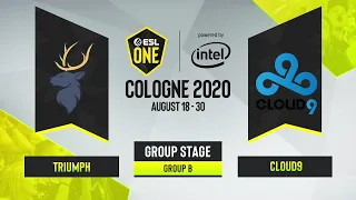 CS:GO - Triumph vs. Cloud9 [Overpass] Map 2 - ESL One Cologne 2020 - Group B - NA