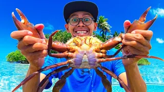 GIANT CRAB - catch and cook in tide pool