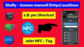 Shelly Szenen MANUELL starten. Per http, Kurzbefehl vom Handy, NFC-Tag usw. Einrichtung mit Beispiel