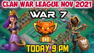 CLAN War League NOV 2021 War 7, Clan war league live attack , clash of clans Tamil #Shan