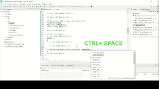 how to use AUTO COMPLETE in STM32CubeIDE ,STM32,STM32CubeMX, TRPT channel