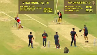 IPL 2023 | RCB Third Practice Match 2023 | Virat XI vs Faf XI | Virat, Maxwell, Karthik big Hitting