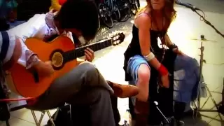 Fernando's Kitchen Street performing with the Cruz Cajon