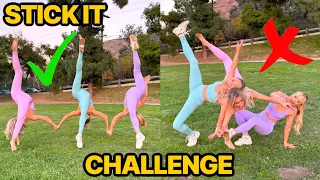 3 PERSON STICK IT CHALLENGE!!! ft Elliana Walmsley