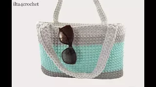 Jak szydełkiem zrobić torbę ze sznurka (How to crochet bag)  - ilta4crochet