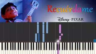 Tutorial de Piano "Recuérdame" | Coco - Synthesia