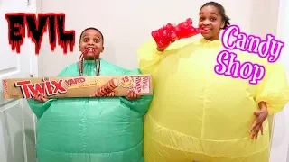 GIANT Candy Shop - Evil Greedy Granny In Real Life - Shasha And Shiloh - Onyx Kids