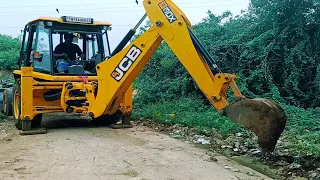 Blocked drain wall removed/backhoe loader jcb/#bulldozer #excavator #trending #trending #trending