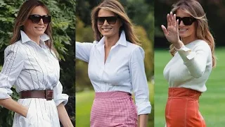 Melania Trump Fashion Icon American First Lady Very Beauriful Dresses Doland Trump Wife