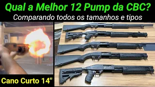 12 Pump - Qual a Melhor? Teste da 14" na Versão Básica e Tática. Comparando a 24" vs 19" e 16"