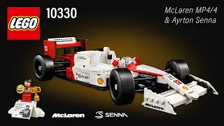 LEGO® Icons McLaren MP4/4 & Ayrton Senna (10330)[693 pcs] Step-by-Step Building Instructions | TBB